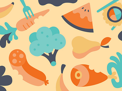 EATING app design illustration