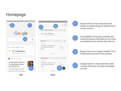 Google Now Redesigned - Homepage best design solution google now india portfolio problem solution redesign user experience ux