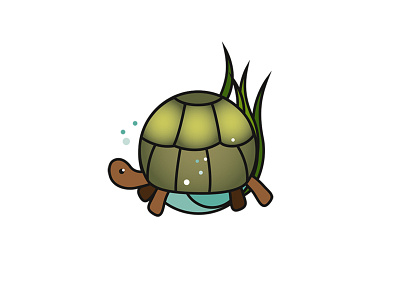 Turtle animal digital illustration round roundanimals turtle