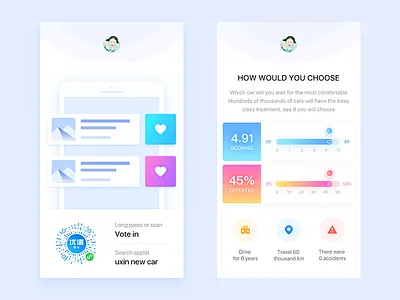 Voting Score app car clean score ui ux voting wpx