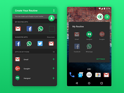 Quick Look Screens android application quick look screens ui ux vector widget