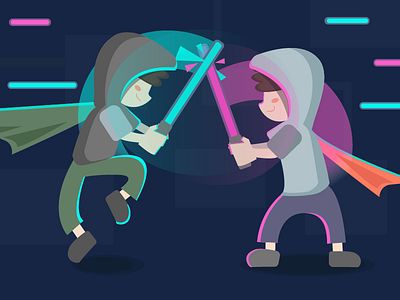 Fight! Lightsaber_Illustration fight illustration lightsaber