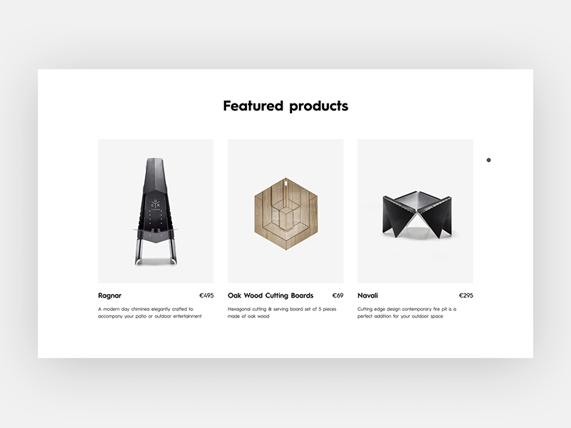 Product hover animation ecommerce gif hover layout minimal products shop