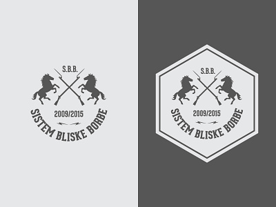 Sistem Bliske Borbe horses logo proposal vector