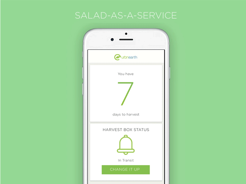 UrbnEarth – Subscription App app flat food subscription ui