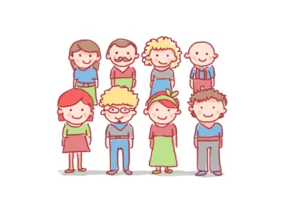 People city people cute fun illustration people