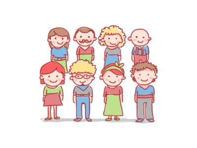 People city people cute fun illustration people