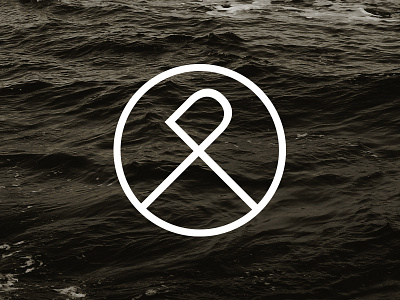 Pioneers brand branding design initials logo minimal monogram music ocean pioneers