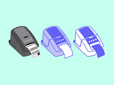 Label Printer - Style Exploration illustration