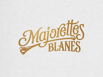 Majorettes Blanes baton lettering logotype typography