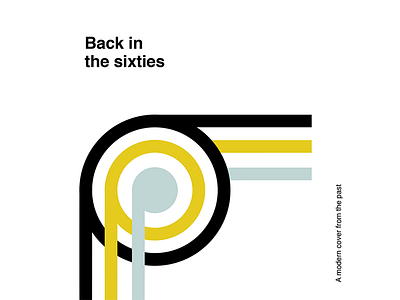 Back in the sixties abstract cover drawing flat illustration minimalistic oldschool typo vintage