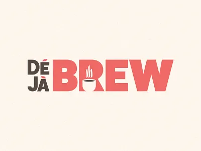 Déjà Brew branding cappuccino coffee dailylogochallenge deja vu design icon logo minimal pun white space