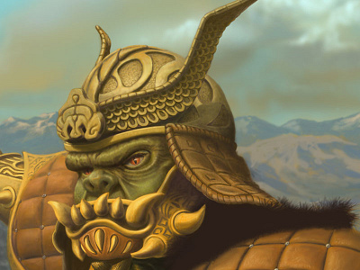 Asian Oger digital illustration fantasy art