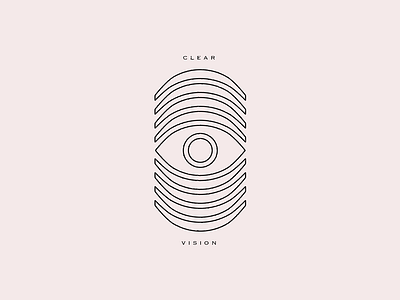 Clear Vision design eye flat illustration line minimal