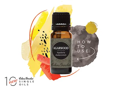 Promo asset for essential oil company's 10 new oils abstract brush essential oil instagram marketing paint painting social media watercolor