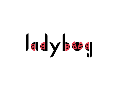 Ladybug logo awesome bug child clean fun high end hipster insect kid friendly logo pattern