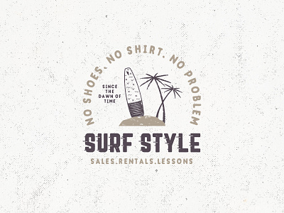 Summer Surfing Emblem badge branding emblem insignia logo retro retro label summer summertime surfing typography vintage