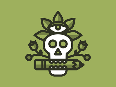 🌹 💀 ✏️ 👁️ army eyeball illustration pencil rose skull stroke symmetry thicklines vector