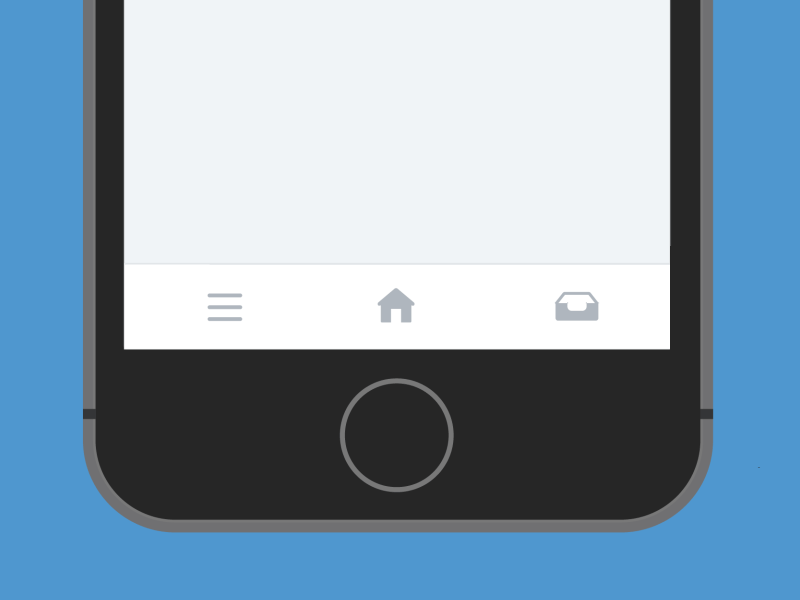 Reachable Mobile Tabs (Concept) animation concept ios iphone menu mobile navigation reachability tabs ui ux