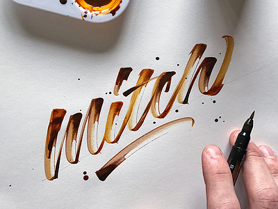 Mitch brush script brushpen calligraphy custom type hand lettering hand made type lettering script type typography