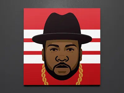 Run DMC - Jam Master Jay [1/3] dj face hip hop illustration music portrait rap vector