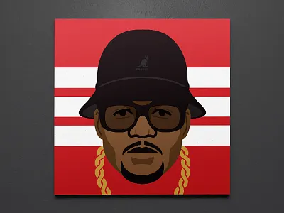 Run DMC - DMC [3/3] face hip hop illustration music portrait rap rapper vector