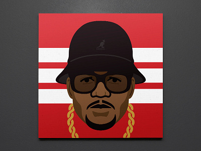 Run DMC - DMC [3/3] face hip hop illustration music portrait rap rapper vector