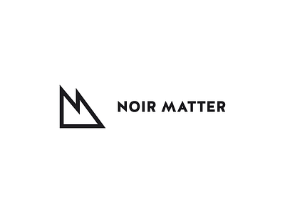Noir Matter Logo action all caps letspanda logo m minimalist mountain movement n nm symbol wave