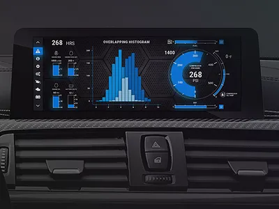 Car Dashboard automotive bright car dashboard engine graph hud oil tachometer ui
