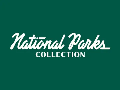 NPC hand lettering lettering national park script