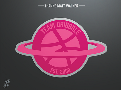 Team Dribbble 2009 basketball branding dribbble hello hoops invite logo team thanks