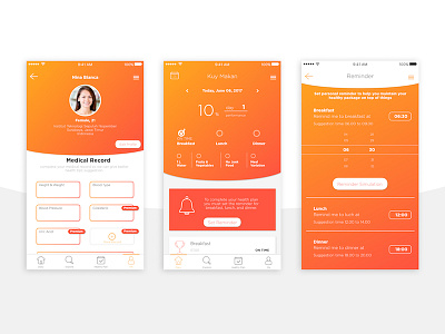 Healthy Journal App app mobile mobile app ui uiux user interface