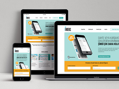 Findeks Responsive Website corporate green mobile orange responsive website