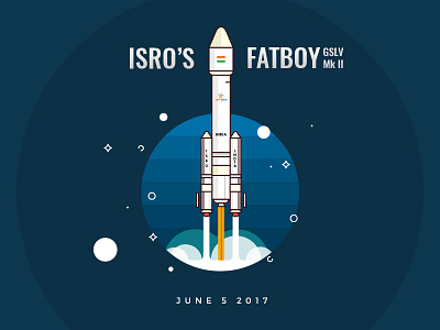 Gslv Mk3 adobephotoshop apptunix dribbble dribbbleshot fatboy gslv homeuplink isro mk3