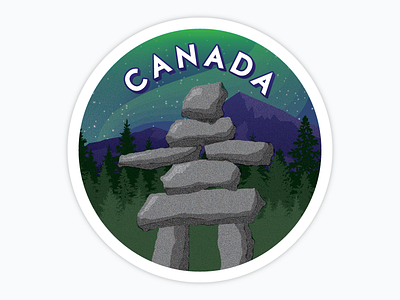 Inuksuk everywhere aurora borealis canada inuksuk sticker mule playoff