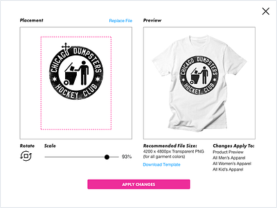 Adjust Design Files in the Browser artist shops dashboard threadless