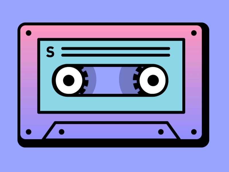 What's on rotation cassette gif illustration music supermilk tape