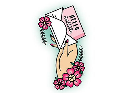 Hello Dribbble debut design first flowers invite shot tattoo thanks