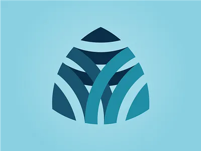 Consulting Logo blue connection flat logo monochromatic venn