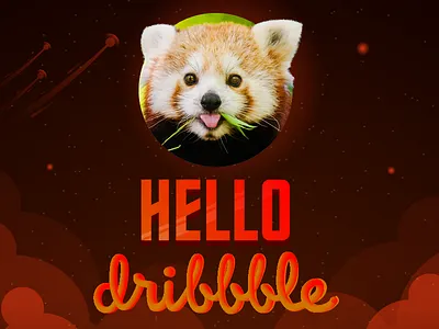 Redpanda says Hello! debut design hello illustration redpanda space