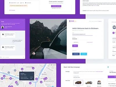 Car Advertising Dashboard advertisement campaign car car advertising chat dashboard login