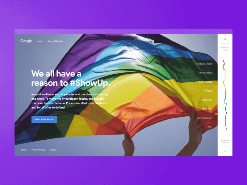 Google Pride #ShowUp - Loader Prototype after effects google home loader made with google material design motion pride prototype stink stink studios website