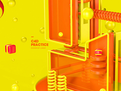 C4D practice - L 3d c4d graphic rendering vision