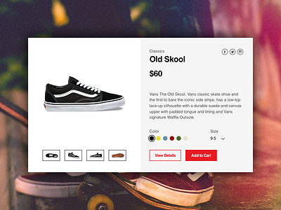 Shoe Product Overview buy classic conventional dailyui shoe shop simple single product skateboard sneaker store