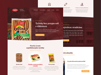 DRU corporate design landing layout modern orange page red site ui ux web