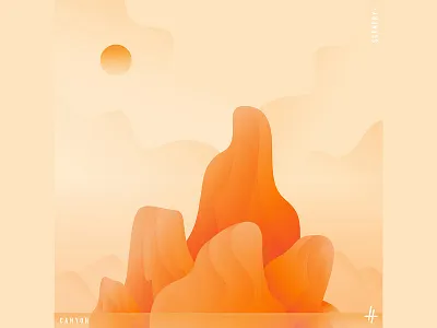 Canyon canyon design icon illustration scenery