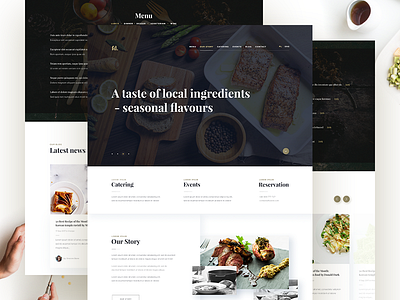 Foodie design fonts food fullscreen parallax pixelgrade restaurant site theme typography web wordpress