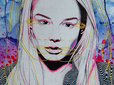 a u r a d a n g e r s canvas colorful iankulova illustration iva painting portrait