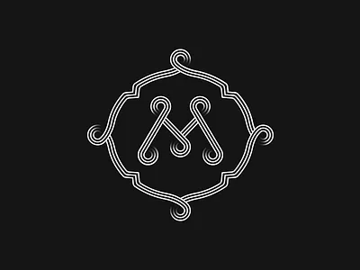 Letter M georgian letter m mark ornament stamp symbol