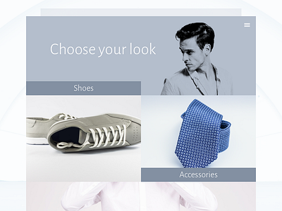 Choose Your Look clean design ecommerce fashion home interface landing minimal products simple ui web design